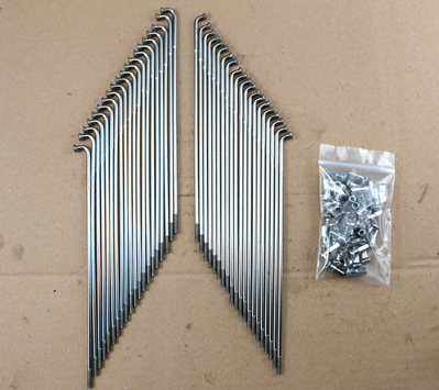Edelstahlspeichen Vorderrad Satz Honda CB500Four CB550F-K CB750K0bisK7-F1 neu